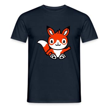 Fox Red Fox Wild Animal Clever Forest Inhabitants - Men's T-Shirt - navy - Front - AI Model Male 178 light (178cm)