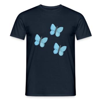 Papillons - T-shirt homme - marine - Devant - AI Model Male 178 light (178cm)