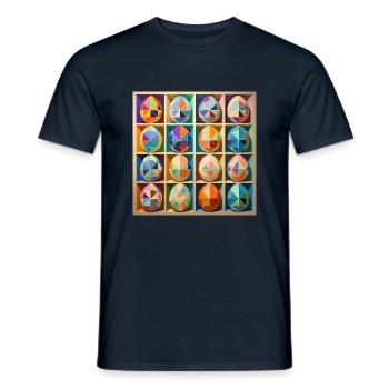 Easter Eggs Design No.10 - Men's T-Shirt - navy - Front - AI Model Male 178 light (178cm)