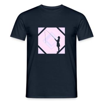 Pêche à l’aimant 1Pêche à l’aimant - T-shirt homme - marine - Devant - AI Model Male 178 light (178cm)