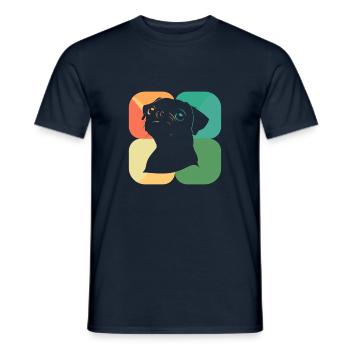 Hund Welpe Haustier - Männer T-Shirt - Navy - Vorne - AI Model Male 178 light (178cm)