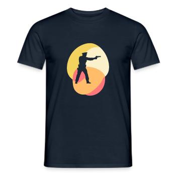 Police de patrouille - T-shirt homme - marine - Devant - AI Model Male 178 light (178cm)