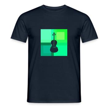 Violin Orchestra Strings - Men's T-Shirt - navy - Front - AI Model Male 178 light (178cm)