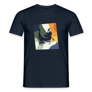 Runes Viking Suède - T-shirt homme - marine - Devant - AI Model Male 178 light (178cm)