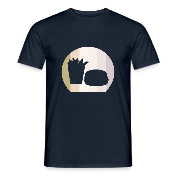 Burger BBQ Cheeseburger - Men's T-Shirt - navy - Front - AI Model Male 178 light (178cm)