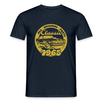 60th Birthday - Classic Musclecar 07/1965 - Men's T-Shirt - navy - Front - AI Model Male 178 light (178cm)