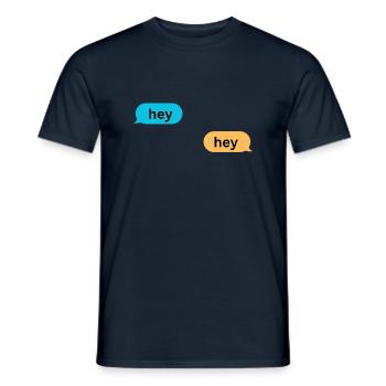Hey - Männer T-Shirt - Navy - Vorne - AI Model Male 178 light (178cm)