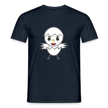 Frisch Geschlüpftes Küken – Niedliches Cartoon - Männer T-Shirt - Navy - Vorne - AI Model Male 178 light (178cm)