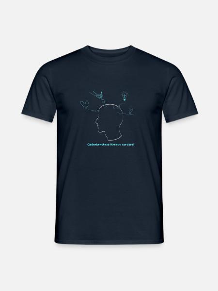 Chaos of Thoughts – Creatively Sorted - Men's T-Shirt - navy