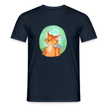 Firestar Feuerstern Warrior Cats cute cat - Men's T-Shirt - navy - Front - AI Model Male 178 light (178cm)