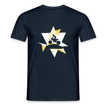 Motocross Bewegung Stunt - Männer T-Shirt - Navy - Vorne - AI Model Male 178 light (178cm)