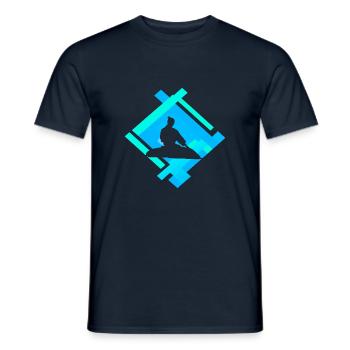 Aïkido Japon Acrobaties - T-shirt homme - marine - Devant - AI Model Male 178 light (178cm)