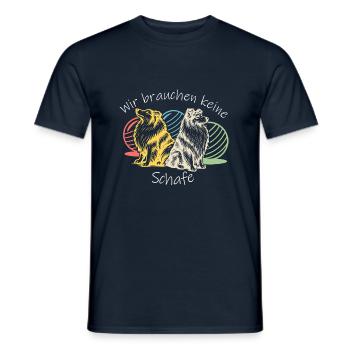 Treibball (bunt) mit Text - Männer T-Shirt - Navy - Vorne - AI Model Male 178 light (178cm)