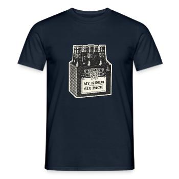 My Kinda Six Pack - Men's T-Shirt - navy - Front - AI Model Male 178 light (178cm)