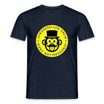 Junggesellen Crew Affe - Männer T-Shirt - Navy - Vorne - AI Model Male 178 light (178cm)