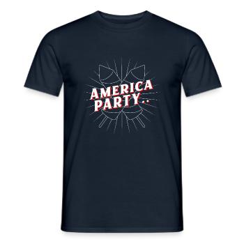 Parti de la Nouvelle Amérique - T-shirt homme - marine - Devant - AI Model Male 178 light (178cm)