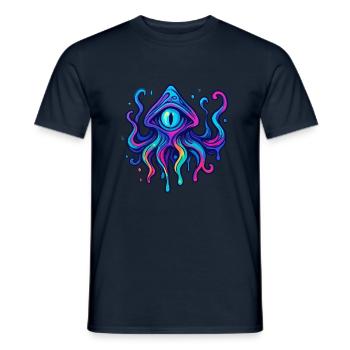 One-eyed octopus - Men's T-Shirt - navy - Front - AI Model Male 178 light (178cm)