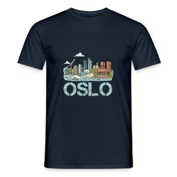 Oslo City - Men's T-Shirt - navy - Front - AI Model Male 178 light (178cm)