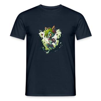 Zombie Fox - Men's T-Shirt - navy - Front - AI Model Male 178 light (178cm)