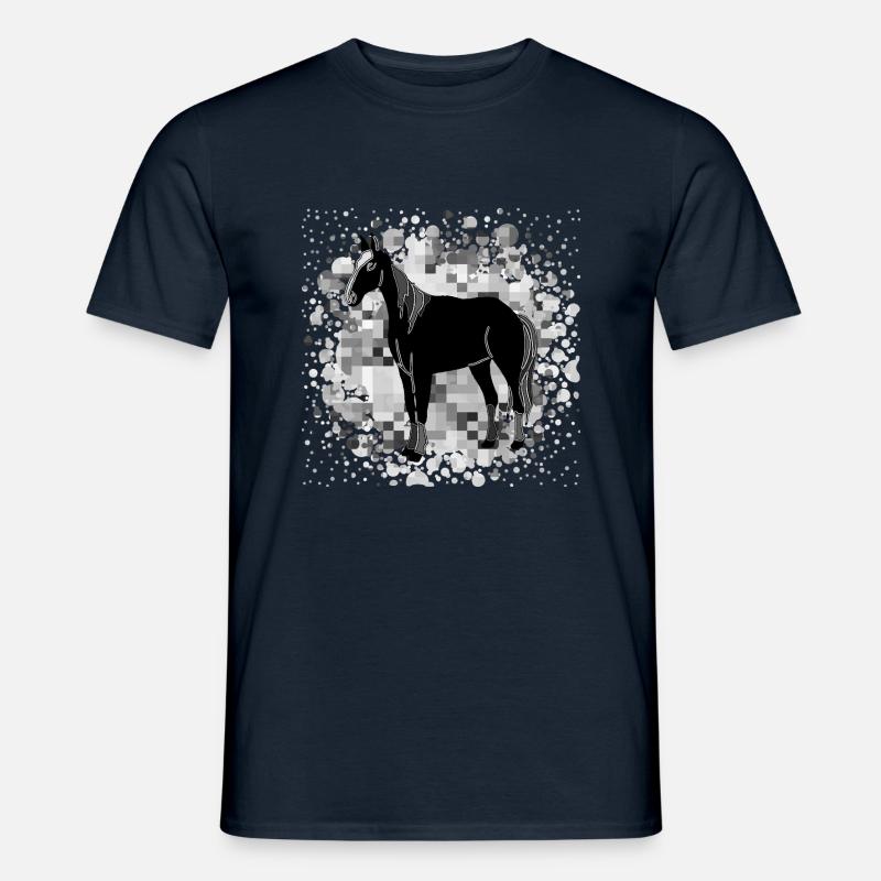 Pferd - Männer T-Shirt - Navy