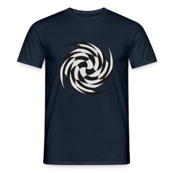 Swirl chess - Männer T-Shirt - Navy - Vorne - AI Model Male 178 light (178cm)