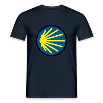 jakobsweg rund - Männer T-Shirt - Navy - Vorne - AI Model Male 178 light (178cm)