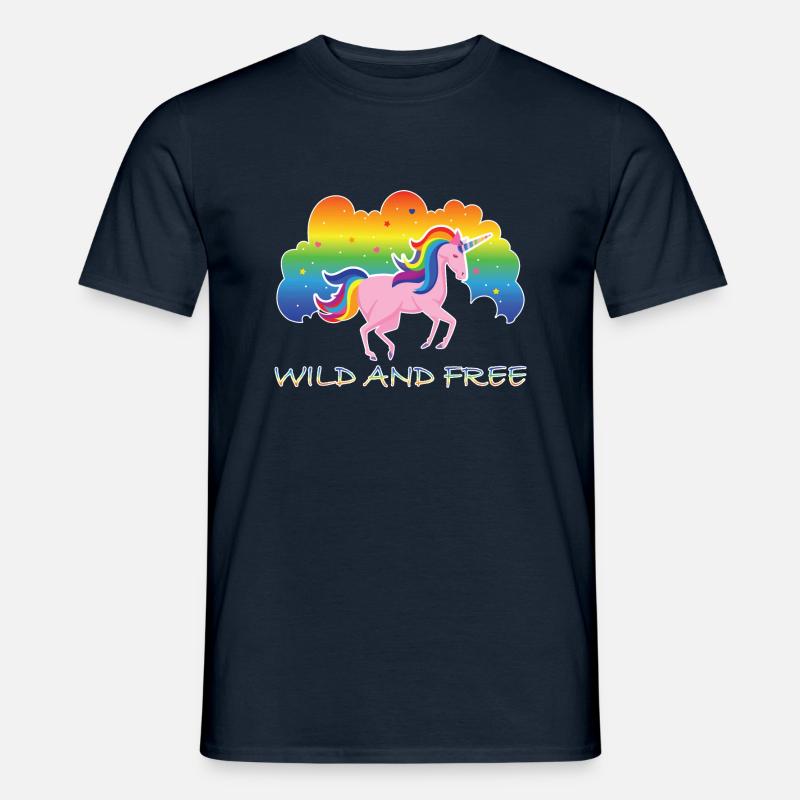 unicorn - Männer T-Shirt - Navy