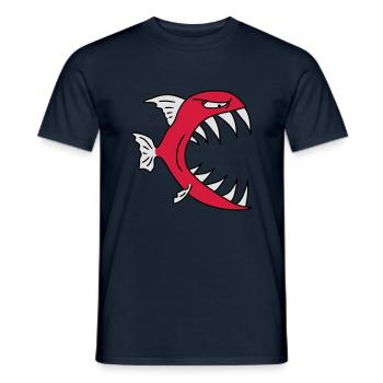Monster Fish - Men's T-Shirt - navy - Front - AI Model Male 178 light (178cm)