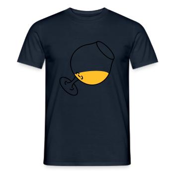 Cognacglas - Männer T-Shirt - Navy - Vorne - AI Model Male 178 light (178cm)