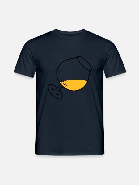 Cognacglas - Männer T-Shirt - Navy