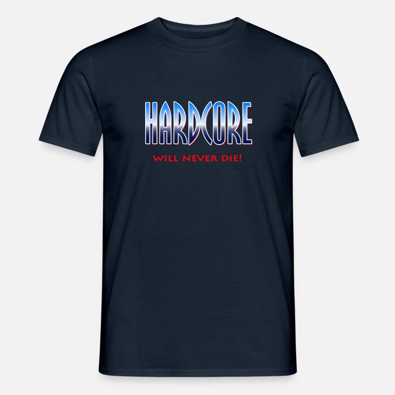 HardcoreTechno will never die! - Männer T-Shirt - Navy