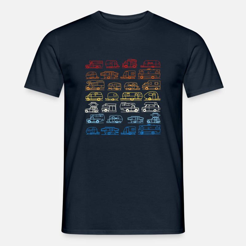 Campingplatz Rainbow - Männer T-Shirt - Navy