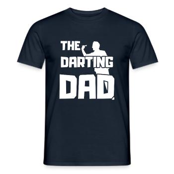 The darting dad darts player Father's Day - Men's T-Shirt - navy - Front - AI Model Male 178 light (178cm)
