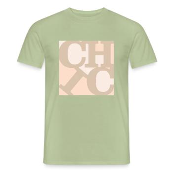 Chic WordPlay original art - Men's T-Shirt - sage - Front - AI Model Male 178 light (178cm)