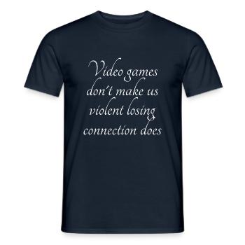 vieux contrôleur de compétition de blagues vidéo heureuses - T-shirt homme - marine - Devant - AI Model Male 178 light (178cm)