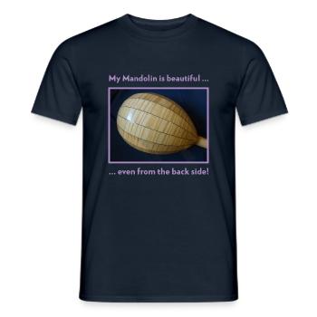 My mandolin is beautiful - even from the back side - Männer T-Shirt - Navy - Vorne - AI Model Male 178 light (178cm)