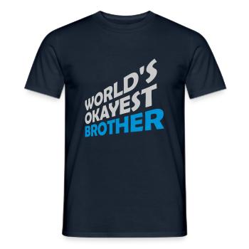 Frères et sœurs Mondes ok Frère - T-shirt homme - marine - Devant - AI Model Male 178 light (178cm)
