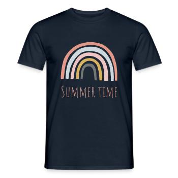 Summer Time - Männer T-Shirt - Navy - Vorne - AI Model Male 178 light (178cm)