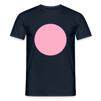 Kreis pink Form einfach rosa Geschenkidee - Männer T-Shirt - Navy - Vorne - AI Model Male 178 light (178cm)