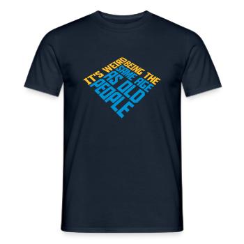 being old people age - Men's T-Shirt - navy - Front - AI Model Male 178 light (178cm)