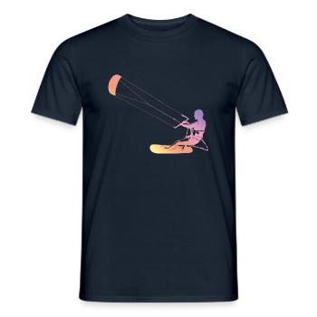 Silhouette kitesurf - T-shirt homme - marine - Devant - AI Model Male 178 light (178cm)