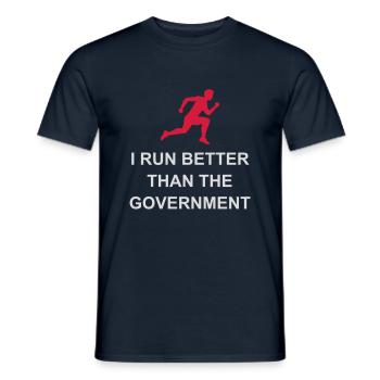 mieux fonctionner que le gouvernement - T-shirt homme - marine - Devant - AI Model Male 178 light (178cm)