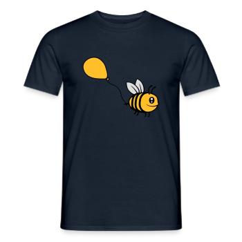 Happy Balloon Bee Comic - Men's T-Shirt - navy - Front - AI Model Male 178 light (178cm)