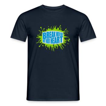 break her bed Quote - Men's T-Shirt - navy - Front - AI Model Male 178 light (178cm)
