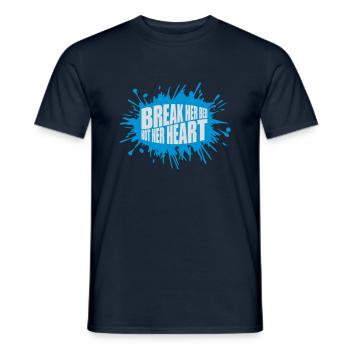 break her bed quote - Men's T-Shirt - navy - Front - AI Model Male 178 light (178cm)