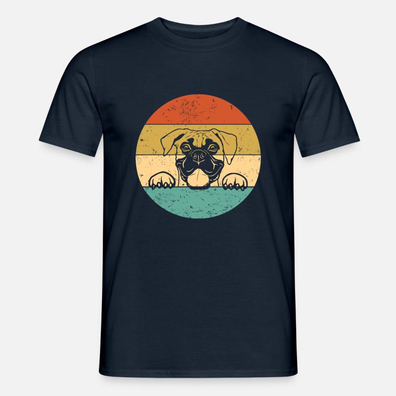 Netter Boxerhund - Männer T-Shirt - Navy