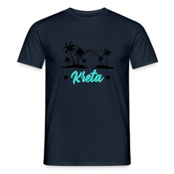 Crete - Men's T-Shirt - navy - Front - AI Model Male 178 light (178cm)