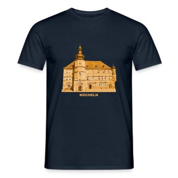 Mücheln Rathaus Geiseltal Saale Saxe-Anhalt - T-shirt homme - marine - Devant - AI Model Male 178 light (178cm)