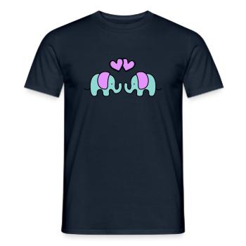 baby elefanten - Männer T-Shirt - Navy - Vorne - AI Model Male 178 light (178cm)