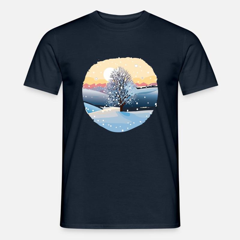 Winter Magic: Snow Magic Tree - Men’s T-shirt - navy